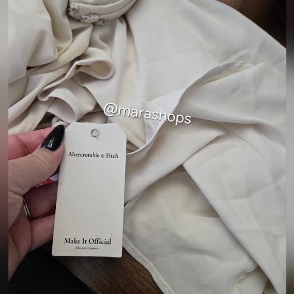 A&F Draped High-Neck Shell Midi Dress - Picture 6 of 8